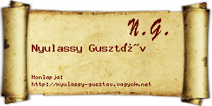 Nyulassy Gusztáv névjegykártya