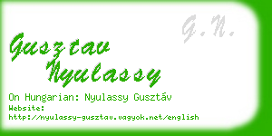 gusztav nyulassy business card