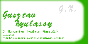 gusztav nyulassy business card